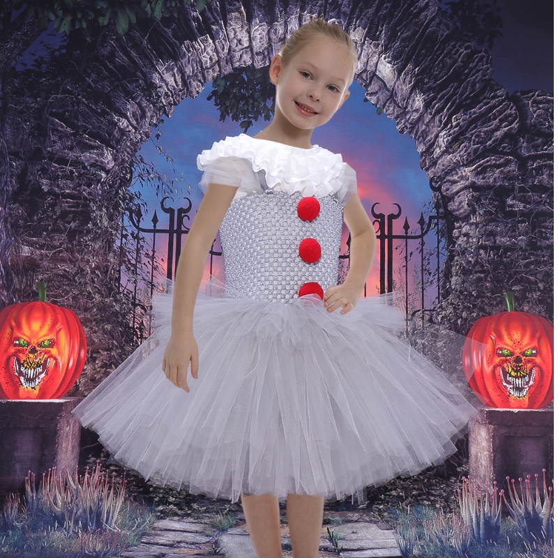Amazon Hot Selling Little Girls Cosplay Kostüm Tutu Kleid für Halloween -Party