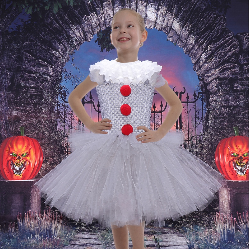 Amazon Hot Selling Little Girls Cosplay Kostüm Tutu Kleid für Halloween -Party