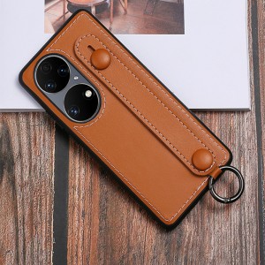 Geeignet für Huawei P50 Mobilfunkkoffer, Anti-Fall-Fall- und Anti-Seismic-Mobiltelefonleder, Handtaschenhalter-Mobiltelefonhülle, Lederschutzgehäuse