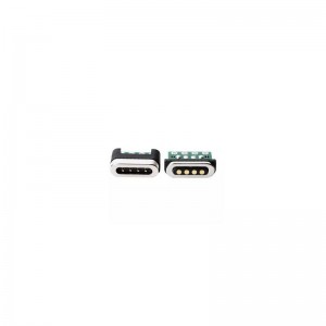 Magnetischer elektrischer Stecker mit Lade- und Übertragungssignal