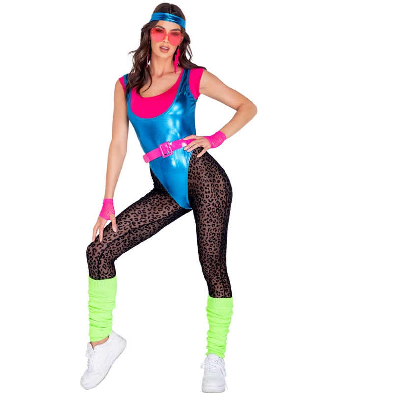 80er Jahre GLAM WORKOUT BABE COSTUME