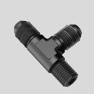 Männliche Flare Tee Fitting Adapter T Union Kraftstoffschlauch Aluminium