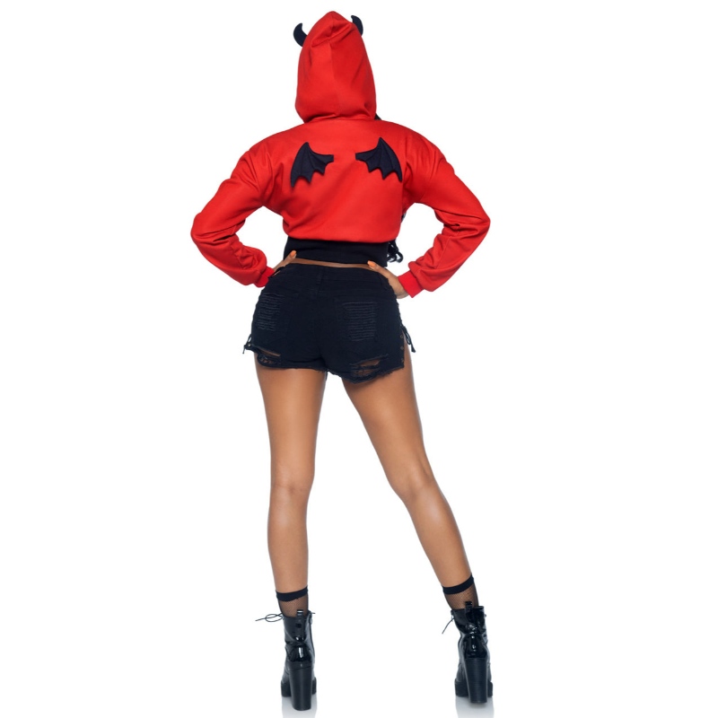 GECROPPED DEVIL HOODIE