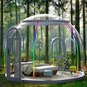 3.5 Meter Luxus Transparentes Kuppelzelt geodätisches Camping Kuppelzelt im Freien für Resort Hotel, Camping, Aktivitäten im Freien