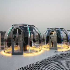 3.5 Meter Luxus Transparentes Kuppelzelt geodätisches Camping Kuppelzelt im Freien für Resort Hotel, Camping, Aktivitäten im Freien