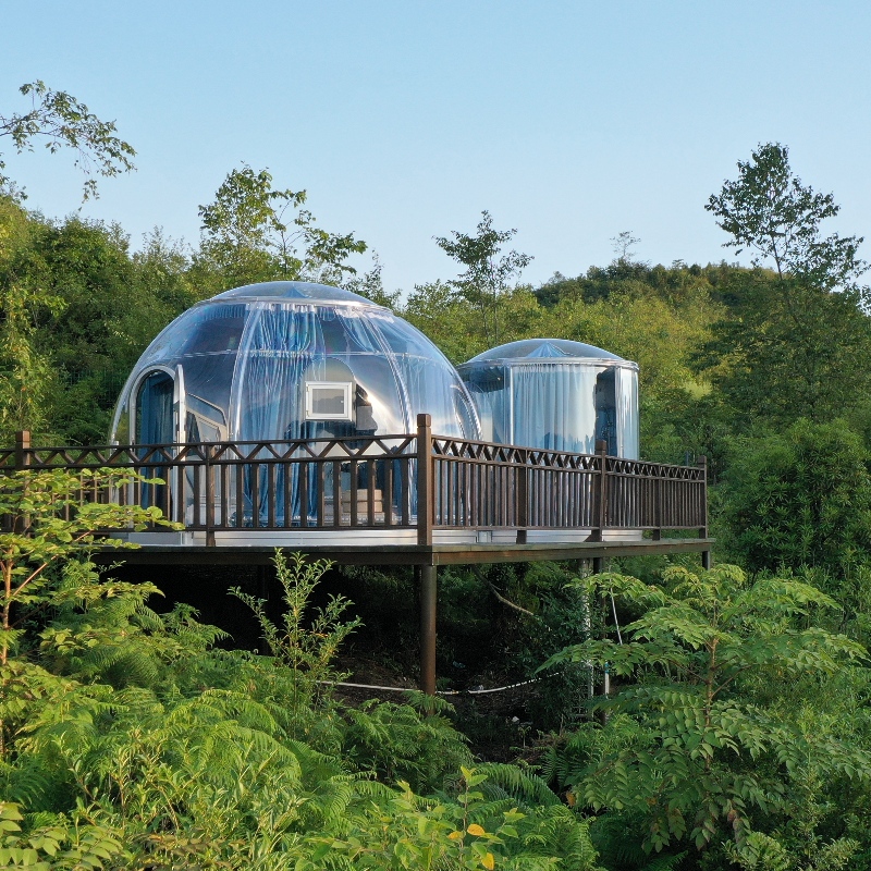 4 Meter Luxus Transparentes Kuppelzelt geodätisches Camping Kuppelzelt im Freien für Resort Hotel, Camping, Aktivitäten im Freien