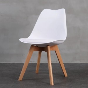 Großhandel moderner Plastik -Essstuhl Bistro Cafe Restaurant Buntes Acrylstuhl Plastikstuhl und ein weiches Kissen