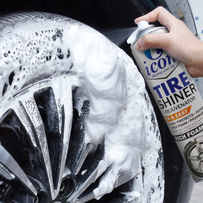 Reifen -Shiner -Schaum sauber schützt erfrischt reichhaltiges Schaumdurchdrückung Autosorientierungen