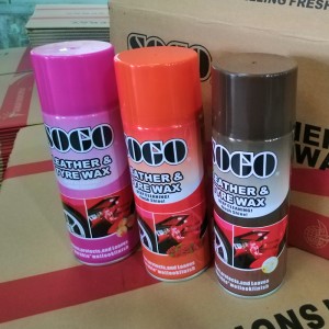 Gute Qualität Silikon Leder Reifen Wachs Auto Pflege Aerosol Spray Wachs Cockpit Helles Spray