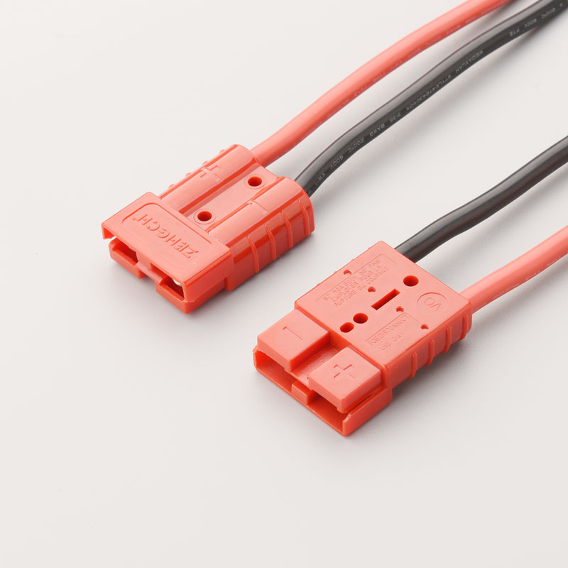 50A Electric Gabelstapler Batterie -Ladekabelanschluss für Anderson -Stecker Blei zum M8 -Klemmenkabelbaumdraht