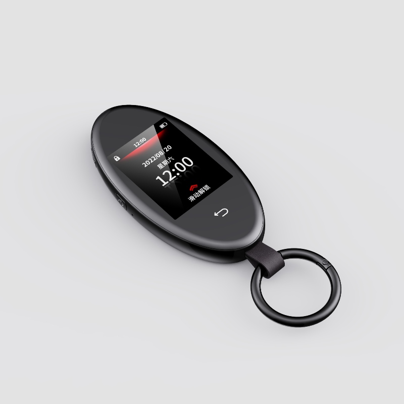 Smart LCD Screen Touch Car Key, upgrade schlüssellosen Eintrag, lila Autoschlüssel Auto Lock&Entsperren Sie Remote -Auto -Starter, Key FOB Ersatz -Anti -Diebstahl -Zubehör, Fahrzeuglogo -Display