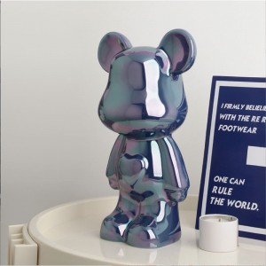 Elektroplierter Keramik -Spreng -Herzbär