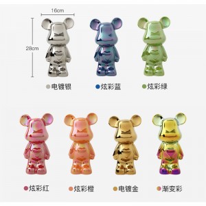 Elektroplierter Keramik -Spreng -Herzbär