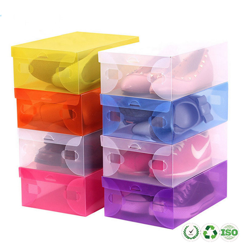 Benutzerdefinierte klare faltbare Kunststoffklappschuh -Display -Aufbewahrungsboxverpackung
