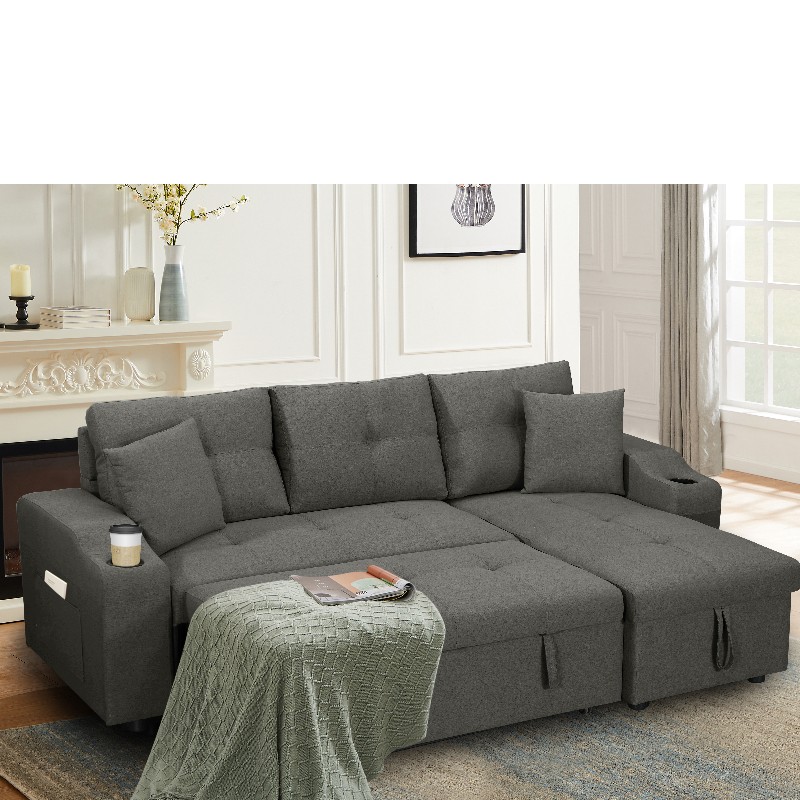 Stoff -Chaise -Abschnittsofa Wohnzimmer -Sofa Bett mit Osmanisch