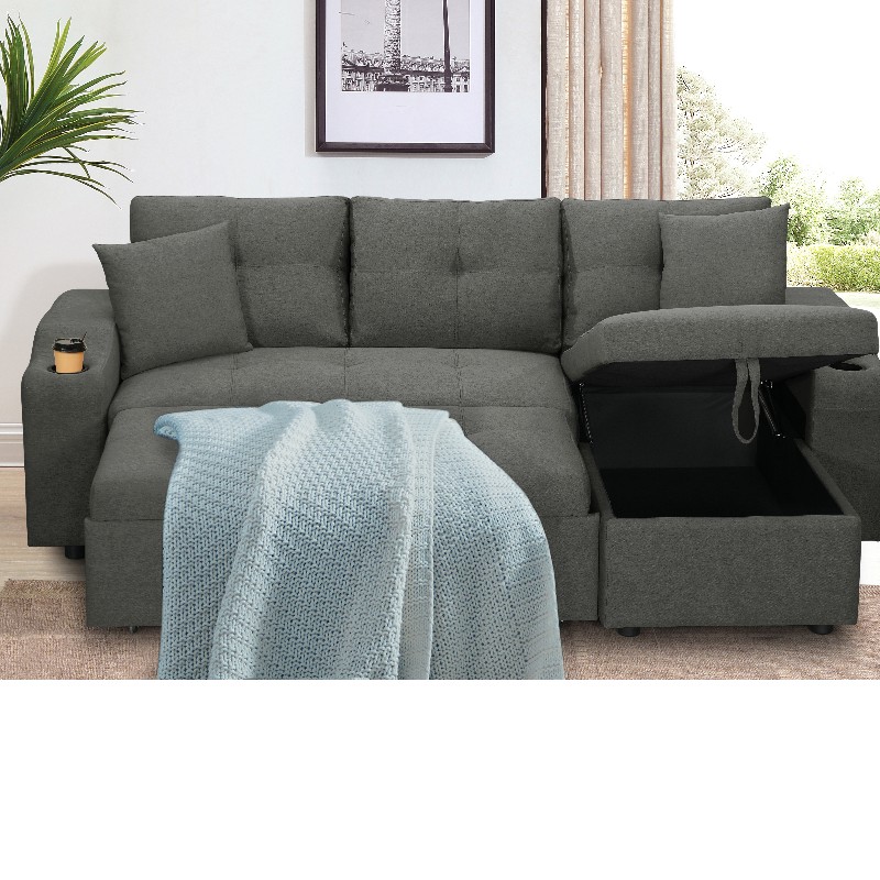 Stoff -Chaise -Abschnittsofa Wohnzimmer -Sofa Bett mit Osmanisch