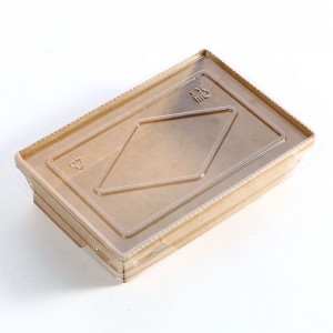 Umweltfreundlich benutzerdefinierte Großhandel biologisch abbaubare Faltsalat -Kraftpapier -Lunchboxen