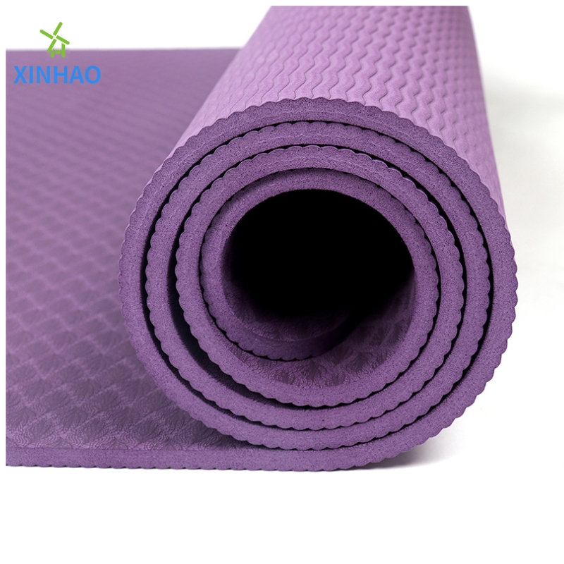 Großhandel Yoga-Mattendicke (4/6/8mm) Fitness-Übungsmatte umweltfreundlichenicht glatte TPE-Yoga-Matte hohe Dichte, geeignet für Home Yoga, Bewegung, Pilates.