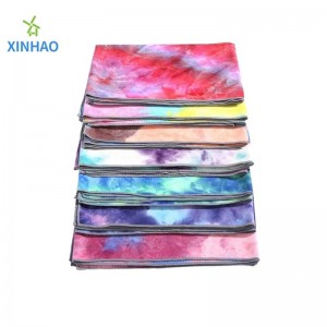 Anti-Rutsch-Umweltschutz-Tie-Dye-Yoga-Handtuch Großhandel, Hochtemperatur-Tie-Dye-Yoga-Matten-Handtuch Weich und schweißabsorbierend, ideal für Hochtemperatur-Yoga, Pilates, Fitness