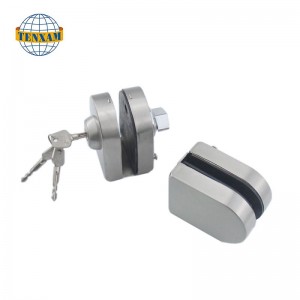 Kommerzielles rahmenloses Glas zum Glas Doppelschwung mit Tasten Edelstahl Sicherheit Hauptglas Tür Schloss