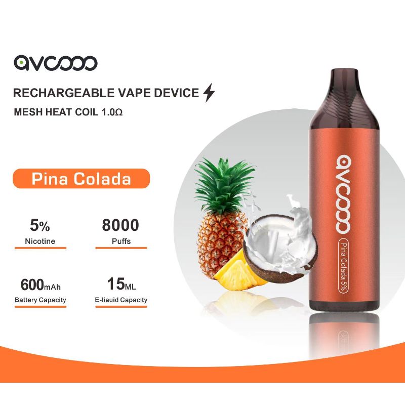 AVCOOO wiederaufladbares Vape -Gerät 8000 Puffs