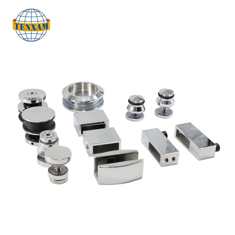 Edelstahlglasdusche Schiebetür -Hardware -Armaturen mit Bad Schiebetür Rutsch Roller