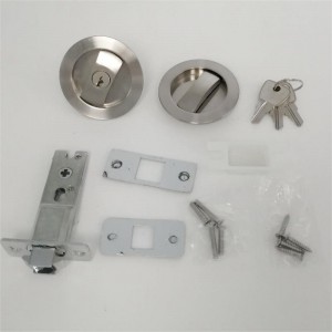 1602 Unsichtbares Schleifschallholz Tür Taschen -Türgriff mit Schlüssel