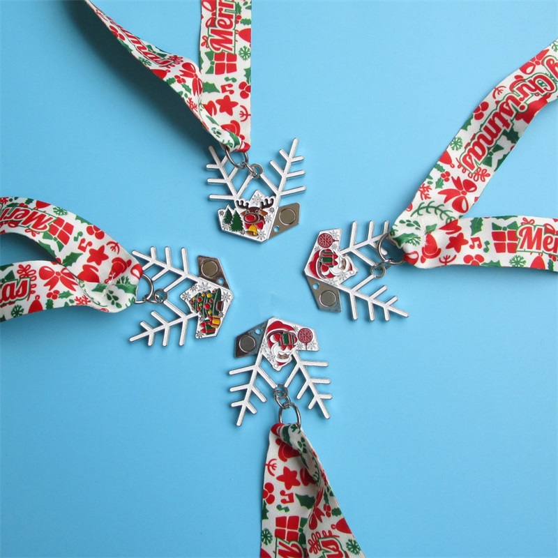 Medaillenhersteller benutzerdefinierte weiche Emaille Weihnachtsmedaillen