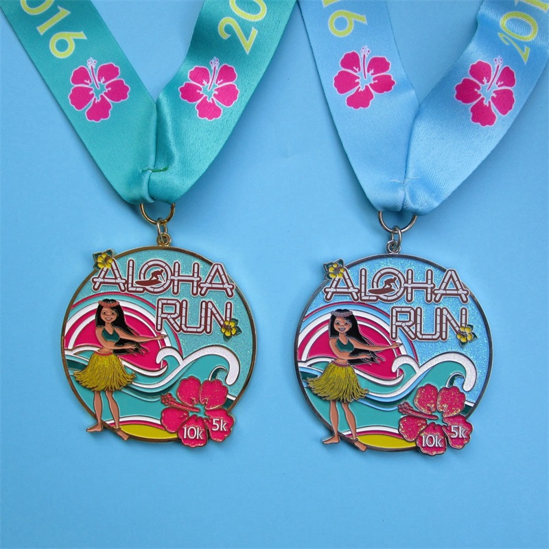 Bunte weiche Emaille Running Medal Awards