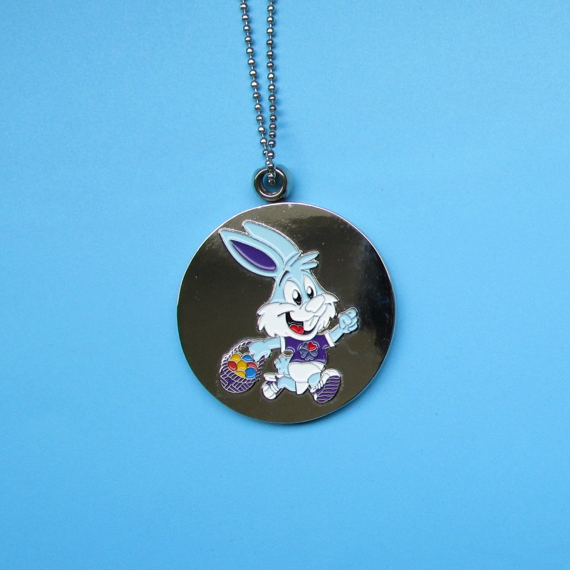 Benutzerdefinierte Medaillen Rennen für Kinderniedliche Design Kaninchen Perlen Halsketten Kindermedaillen