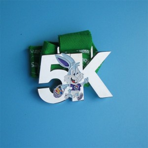 Metall Sportmedaille Custom Medaillen Rennen für Kinder Süßes Design Kaninchen Kid Medaillen