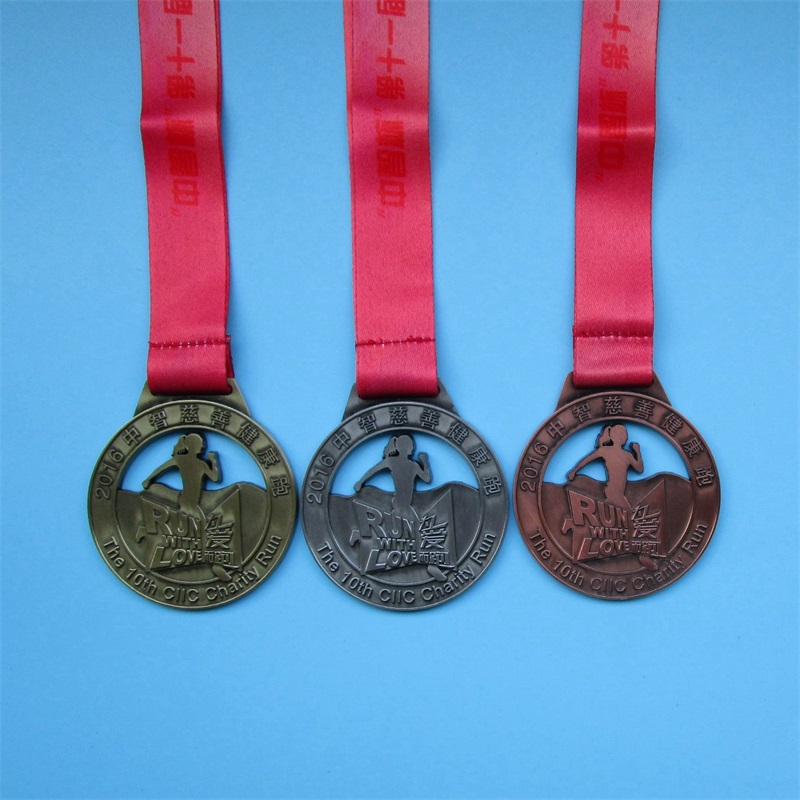 Sportmedaillen Hersteller Metall plattiert Gold Silber Kupfer Medaillen