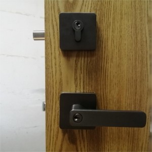 78001 Square -Eingangshebel mit Doppelzylinder -Deadbolt -Set gleichermaßen Combo -Schloss (für Büro und Haustür), Heavy -Duty -Eingangstür -Schlosser, 1 Pack