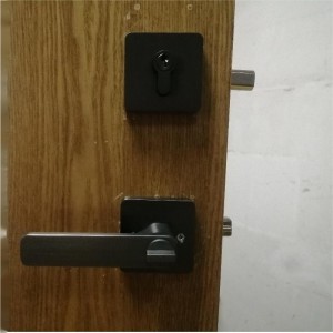 78001 Square -Eingangshebel mit Doppelzylinder -Deadbolt -Set gleichermaßen Combo -Schloss (für Büro und Haustür), Heavy -Duty -Eingangstür -Schlosser, 1 Pack