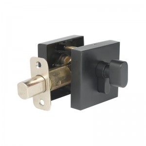 3602 quadratische Einzelzylinder -Deadbolt eine Seite Keyed Black Modern Modern Deadbolt Türschloss für Innen- und Außentüren