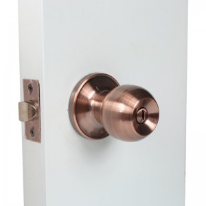 2501 Privatsphäre Türknauf für Schlafzimmer und Badezimmer, innen innen, schlüssellosen Ball Türverriegelungskupfer