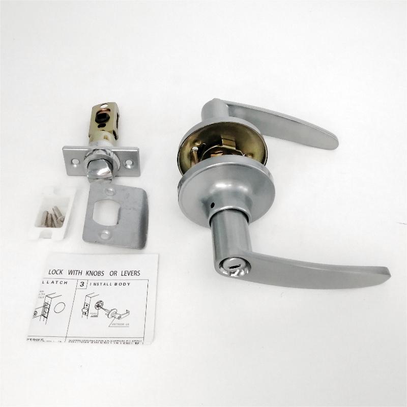 7302 Privatsphäre Türgriff mit abnehmbarer Verriegelungsplatte, All Metal Door Hebelschloss -Set für Schlafzimmer und Badezimmer