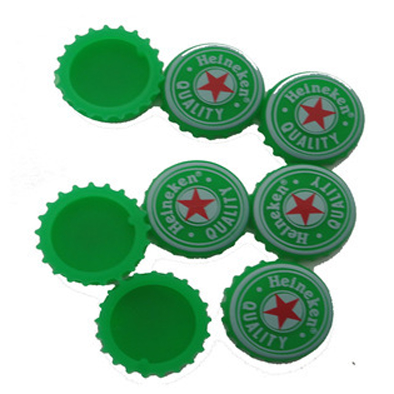 Custom Design Debossed Logo Runde Silikon Bier Flaschen Sparer Caps Universal Wasser Bier Sparer wiederverwendbar