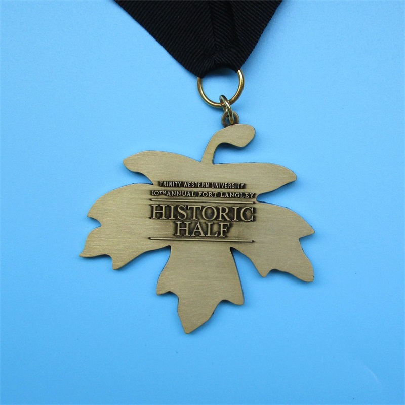 Blatt Design Professional Custom Run Medal Holiday Run Medaillen