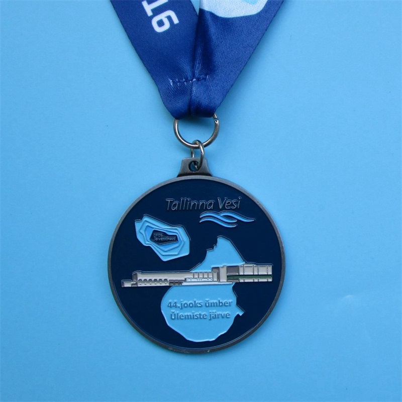 Kombinierte Herausforderungsmedaille Custom Soccer Football Volleyball Running Metal Sports Medal