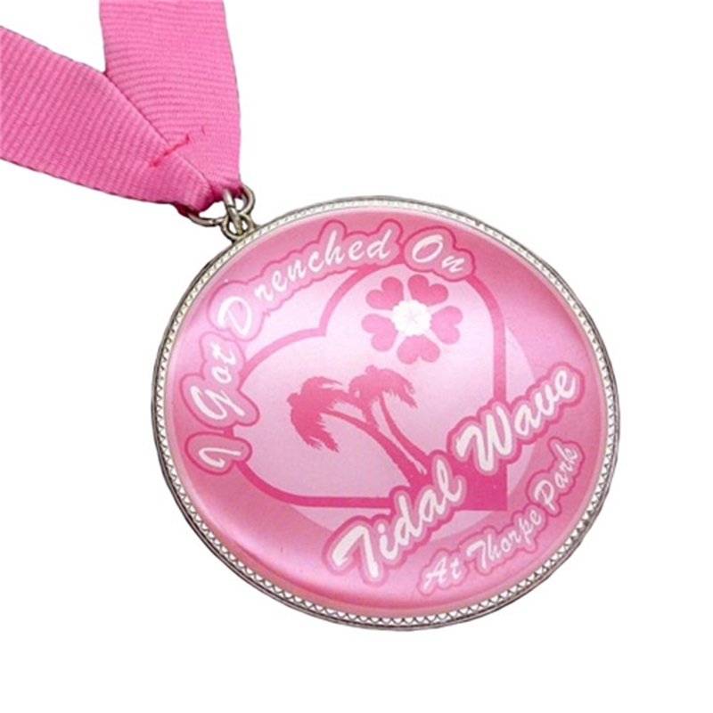 Rosa Druckmedaillen für Frauen Custom Metal Sport Marathon Medaille mit Band