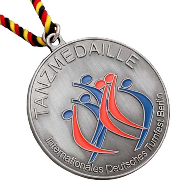 Antike Silbermedaille New Marathon Awards Medaillen Sportmedaillen und Bänder