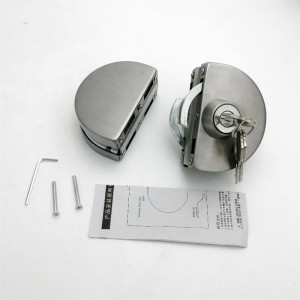 GDL001 201 Edelstahl Handelsablebiger Metallchrom-Gla-Tür-Anti-Diebstahl-Sicherheitsschloss, Doppelschwungscharnier, rahmenloser Schiebet für Schiebet für Schieber