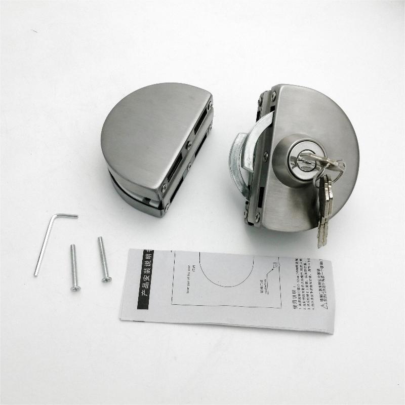 GDL001 201 Edelstahl Handelsablebiger Metallchrom-Gla-Tür-Anti-Diebstahl-Sicherheitsschloss, Doppelschwungscharnier, rahmenloser Schiebet für Schiebet für Schieber