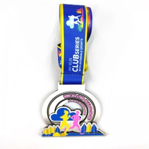 Holiday Run Medaillen farbenfrohe weiche Emaille Schwimmen Running Dancing Metallmedaille