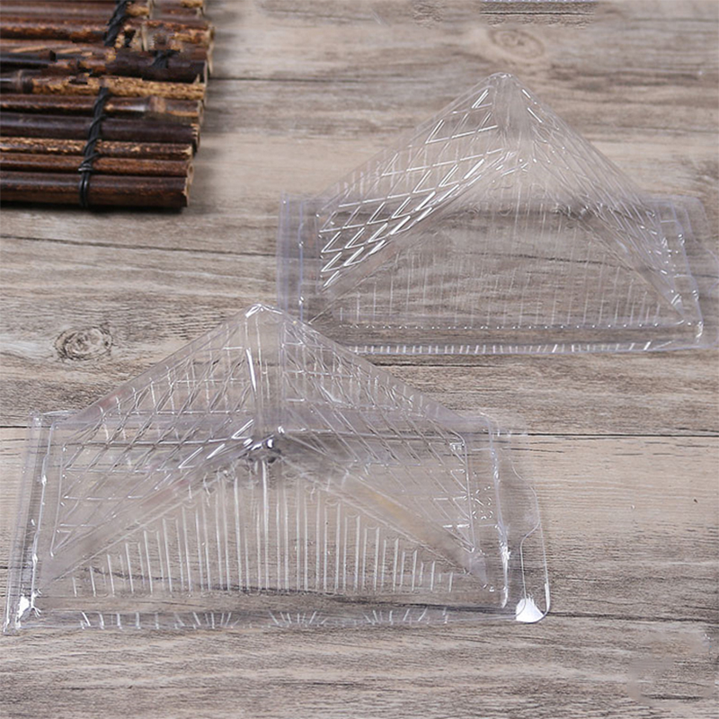 Clear Triangle Box Verpackung Großhandel Plastik Food Custom Etikett Einweg schöner Sandwich und Kuchenkunde Logo Pet, PLA, PLA