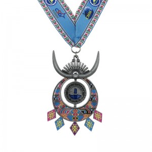 Speziales Design Antique Silber verteilte 4D -Sportmedaillen und Ribbon -Gedenkmedaillen