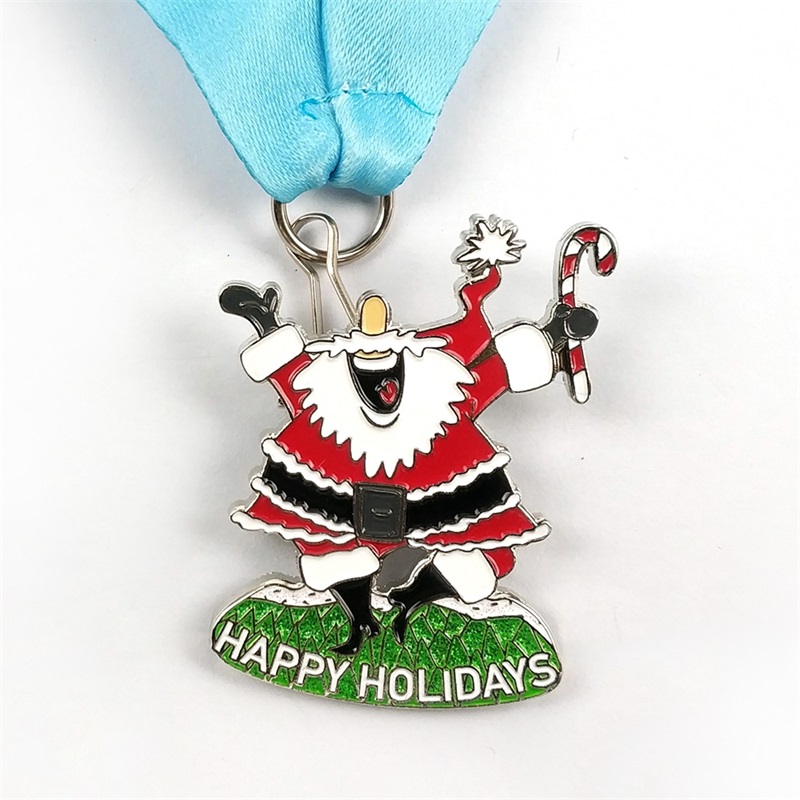 Santa Running Medals Custom Medals Geschenk für Weihnachten