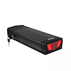 Heck -Rack -Lithium -Ebike -Batterie BMS wiederaufladbar 18650 Batterie 36V 48 V 52 V 10AH 20AH für Elektrofahrrad