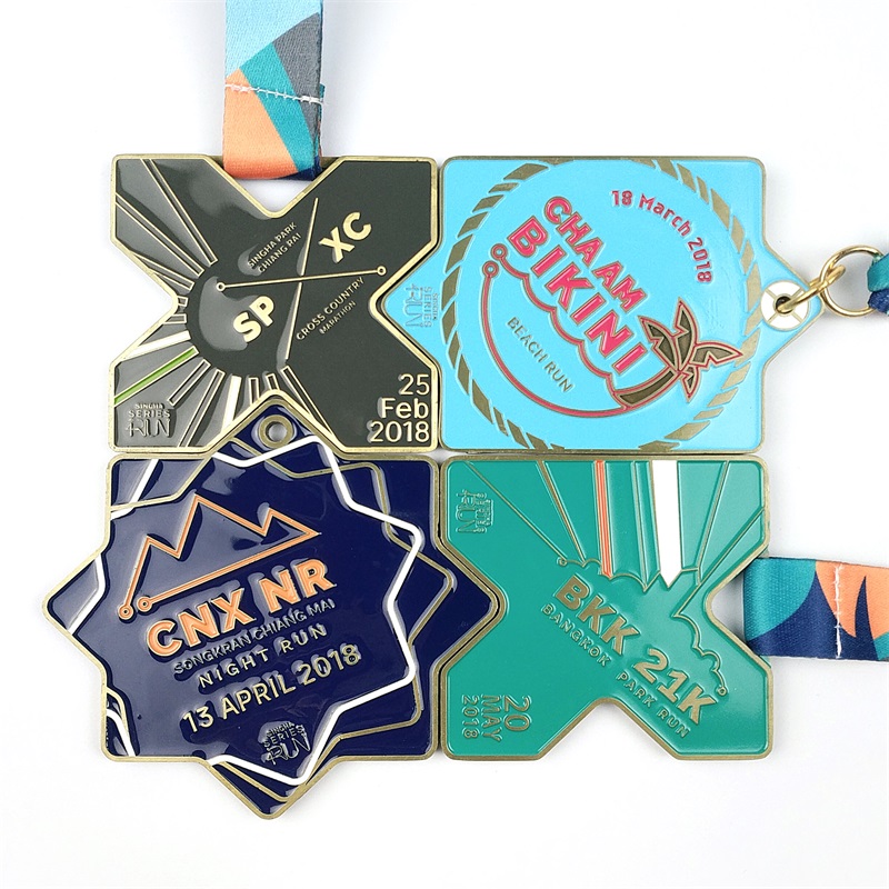 Award Marathon Running Custom Metal Sport -Medaille ineinandergreifende Medaille